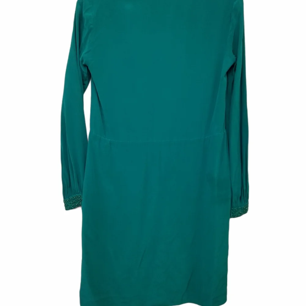 Trina Turk Emerald Long Sleeve Silk Dress - Picture 2 of 8